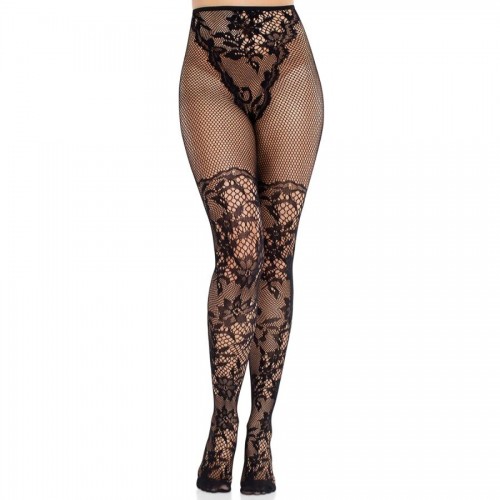 LEG AVENUE - CALZE IN PIZZO DAHLIA...