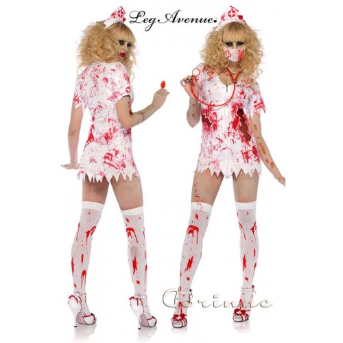 Costume 3 pezzi infermiera zombie. M/L
