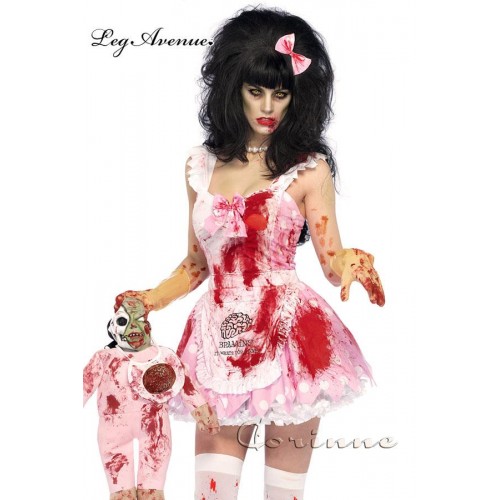 Costume 3 pezzi casalinga zombie M