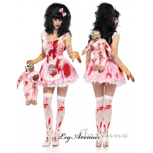 Costume 3 pezzi casalinga zombie M