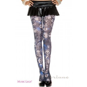 Collant con motivo teschi....