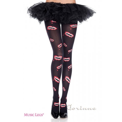 Collant con bocche disegnate. UNICA