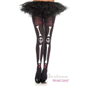 Collant con ossa e teschi...