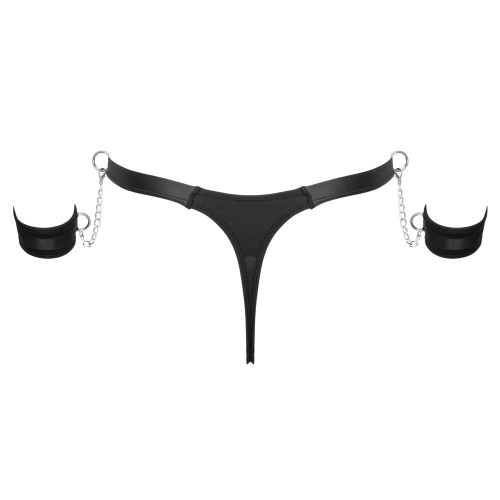 Perizoma borchiato  nero opaco con...