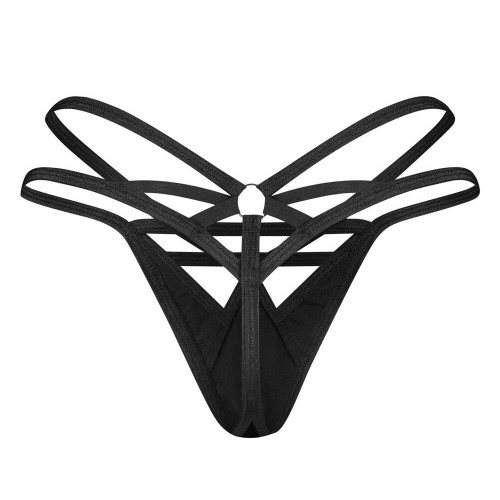 Perizoma in vinile nero lucido L/XL