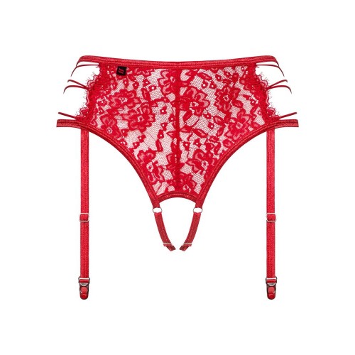 Perizoma con reggicalze rosso...