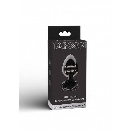 PLUG ANALE IN METALLO NERO CON VETRO...