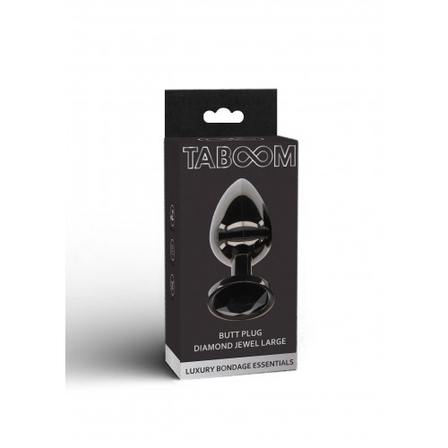 PLUG ANALE IN METALLO NERO CON VETRO...