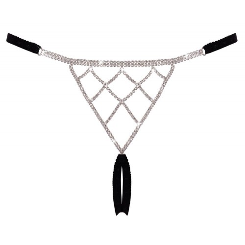 Tanga gioiello in strass sul davanti...