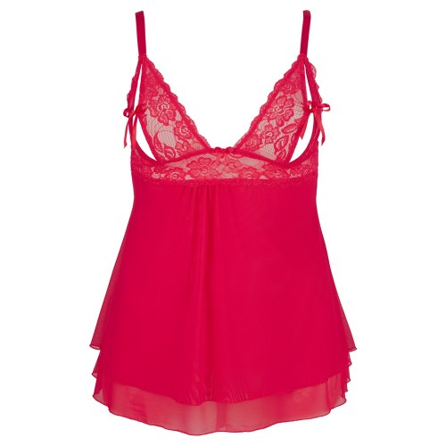 Babydoll rosso con passanti di...