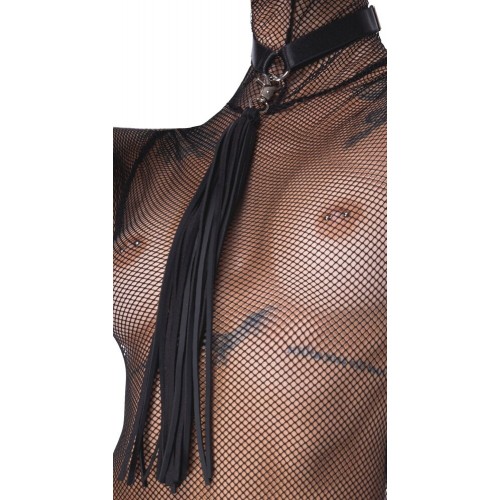 Camicia a rete con maniche lunghe,...