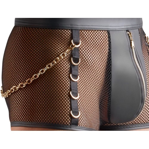 Pantaloncino a rete elasticizzato con...