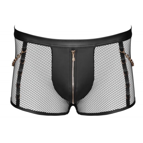 Pantaloncino a rete elasticizzato con...