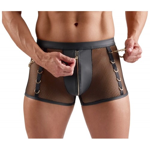 Pantaloncino a rete elasticizzato con...