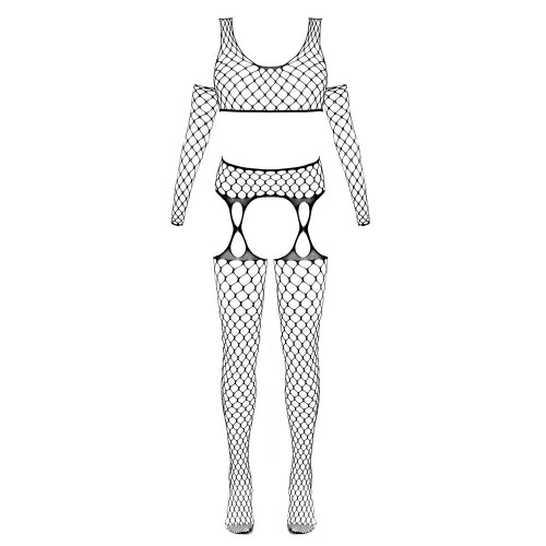 Set lingerie 3 pezzi in rete S-L