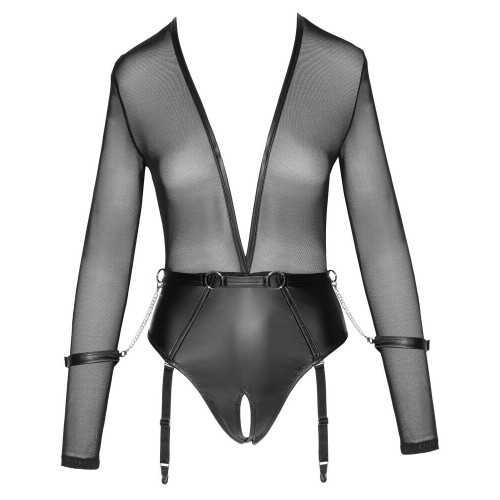 Body reggicalze extra scollato di con...