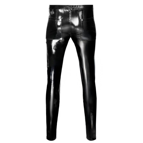 Pantaloni neri aderenti in vinile L