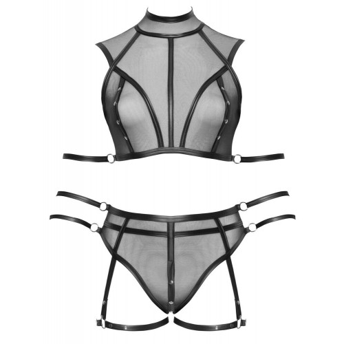 Top e slip con reggicalze con polsini...