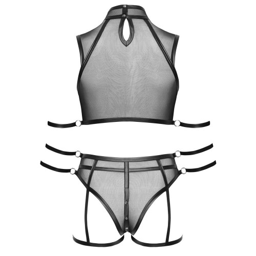 Top e slip con reggicalze con polsini...