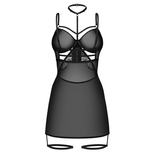 Negligé nero-trasparente In rete con...