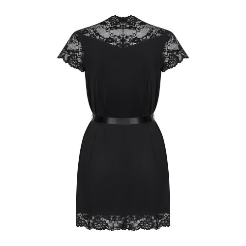 Kimono in raso a maniche corte Con...