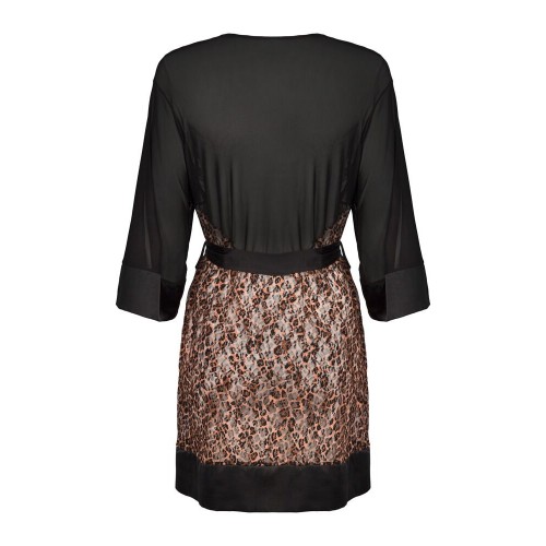 Kimono in tessuto semitrasparente...