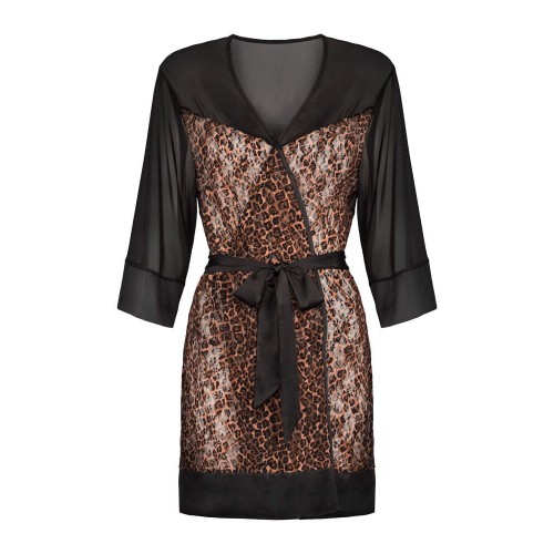 Kimono in tessuto semitrasparente...