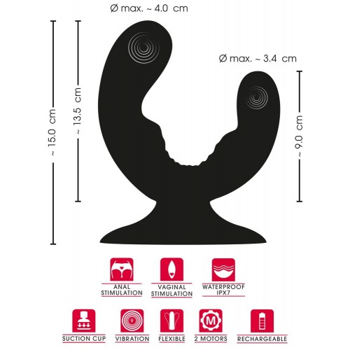 Vibratore doppio con base di...