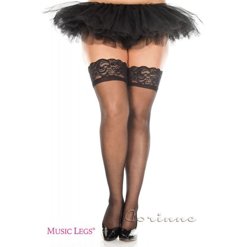 Ml-4139 Calze Autoreggenti Velate con...