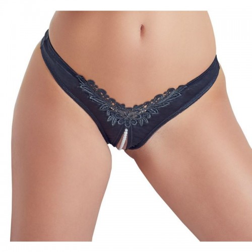 Slip G-String con Perle Black M