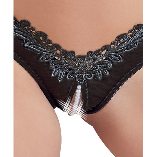 Slip G-String con Perle Black M