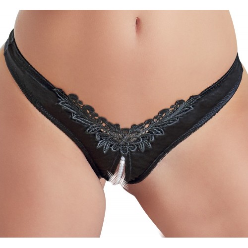 Slip G-String con Perle Black M