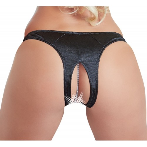 Slip G-String con Perle Black M