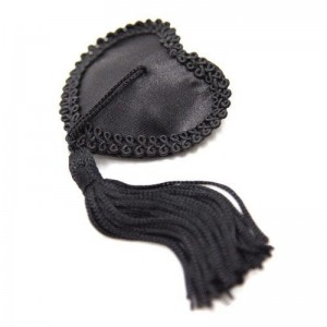 Heart Nipples Tassels Black 2