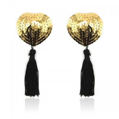 Heart Shine Nipples Tassels (Oro)