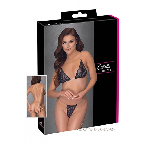 Reggiseno e perizoma in pizzo con...