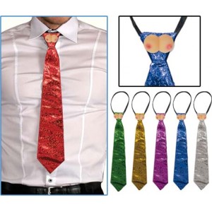 CRAVATTA GLITTER CON TETTINA