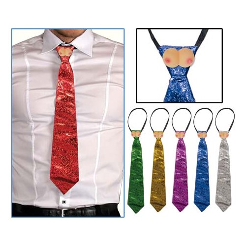 CRAVATTA GLITTER CON TETTINA