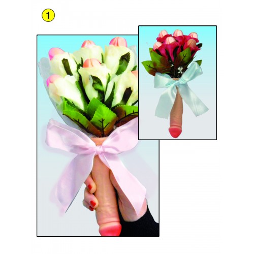 BOUQUET MUSICALE CON 6 PISELLI IN GOMMA