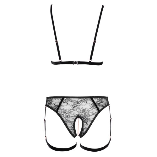Set reggiseno e slip aperti in metallo M