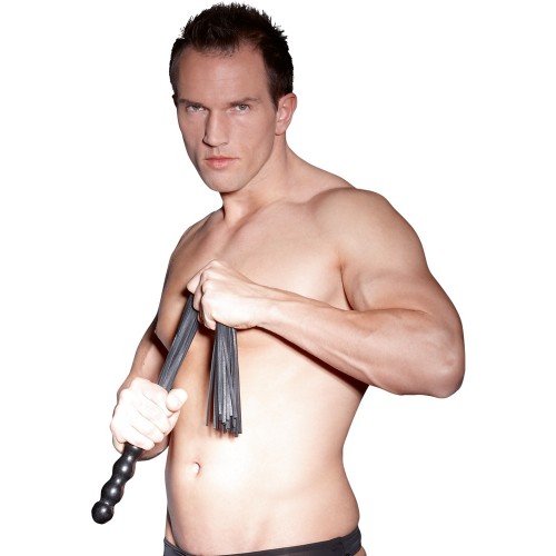 Leather Flogger with Wooden Handle