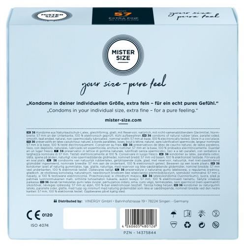 profilattici 36 pz Mister Size 57 mm