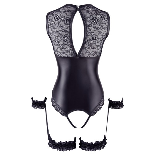 Body ouvert a collo alto in look opaco M