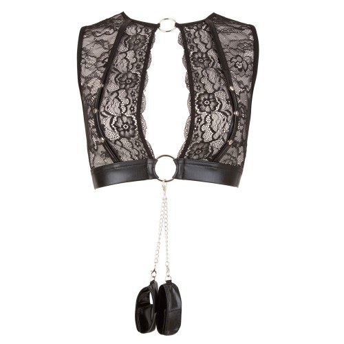 guepiere + top in pelle Suspender Set L