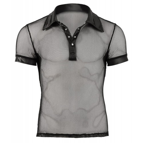 Camicia maschile con colletto a polo XL